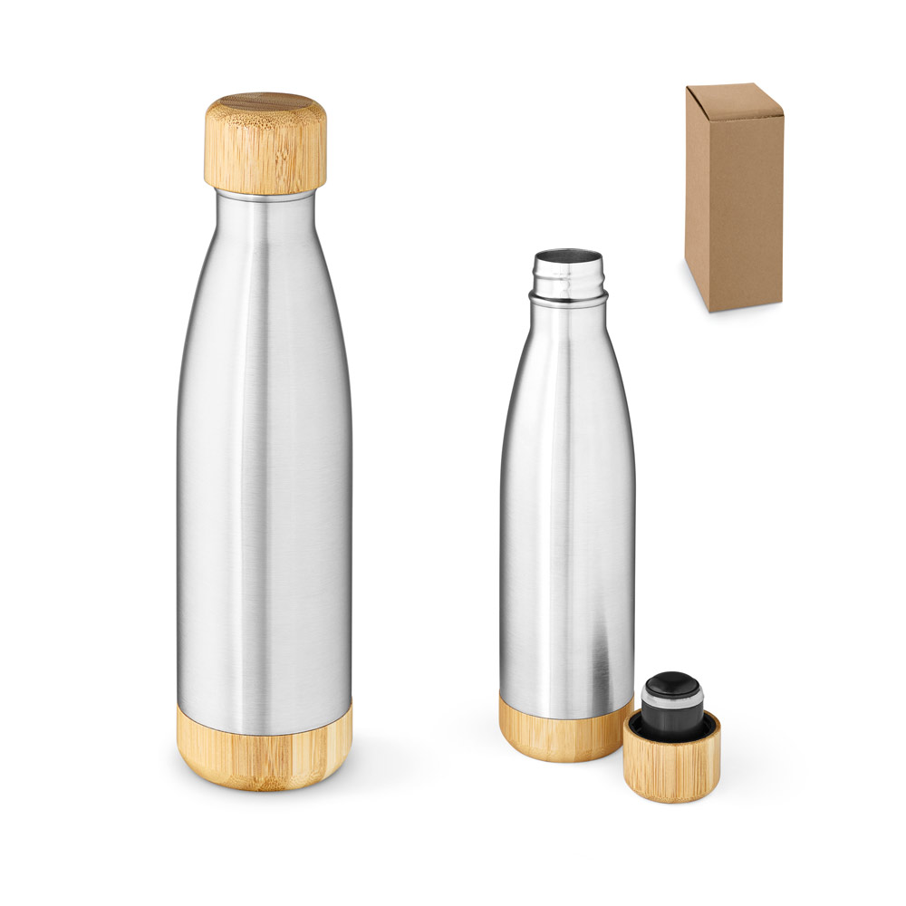 RD 94337-Garrafa personalizada em aço inox reciclado tampa em bambu 800 ml RD 94337-Garrafa personalizada em aço inox reciclado tampa em bambu 800 ml
